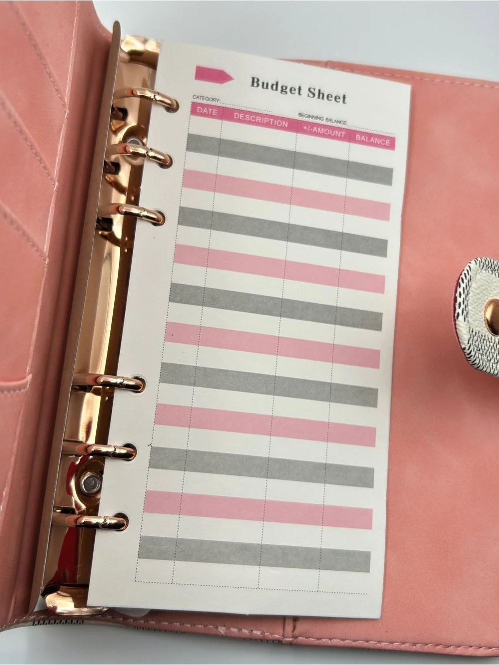 A6 Checkered Print Budget Binder Planner Viral Money Cash Wallet